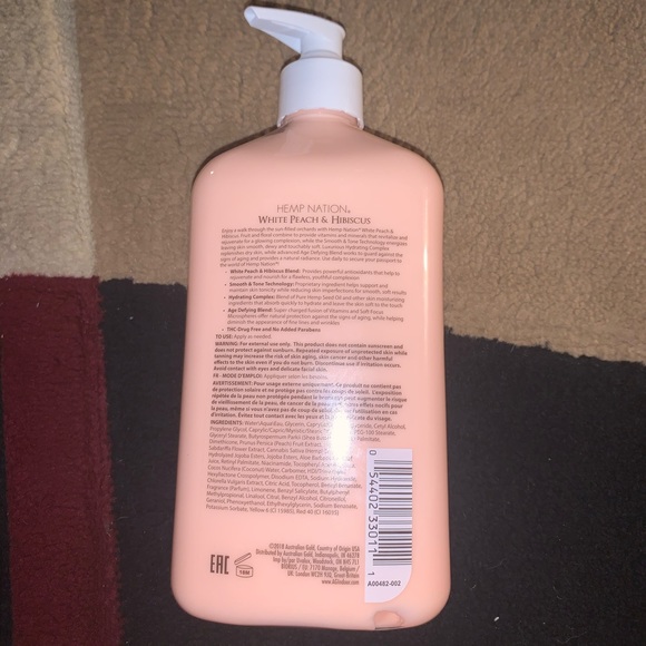 Hemp Nation Peach Hibiscus Moisturizer - Picture 2 of 3